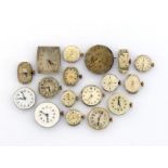 A mixed lot of lady's watch movements, all jewelled lever, including Longines, Rotary and others, AF