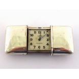 MOVADO, 'The Hermeto', a silver purse watch, the sliding two piece case import marked London 1927,