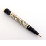 MONTBLANC, Marcel Proust, a limited edition Writer's Series silver and black resin pencil, no.