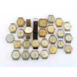 A mixed lot of mid 20th century gentleman's stainless steel wristwatches, various makers, manual