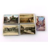 A collection of 114 British P/P and coloured topographical postcards and a four-card folding