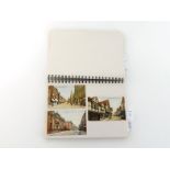 A ring binder album of 130 British topographical P/P and coloured postcards, includes Shakespeare'