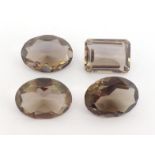 A mixed lot of loose cut smokey quartz, totalling approx. 10.66 carats (VAT will be charged on the