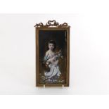 A Continental enamelled copper plaque attributed to Lucien Francois Penet (French, 1834-1901), "