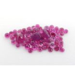 A mixed lot of loose cut rubies, the largest oval cut 4 x 3mm, totalling approx. 3.4 carats (VAT