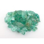A quantity of loose polished emeralds, approx. 17.5 carats, various cuts and sizes. (VAT will be