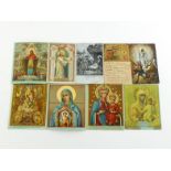 A group of four Serbian Christmas and Easter postcards, circa 1920s, together with a group of five