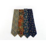 Four gentlemen's silk ties by Valentino (4). Apparently unused , as new.