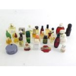 Approximately 35 miniature perfume and eau de toilette bottles, almost all with contents by Weil,