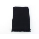 GUCCI, a black woolen scarf, woven with Gucci monogram, with sewn in label CONDITION: very good