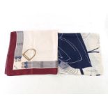 Two silk patterned scarves, Christian Dior and GUCCI (2)