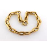 An Italian 18 carat gold bracelet, to a bolt ring clasp, Italian standard marks, 20cm long, 13.7gms