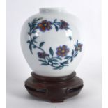 A CHINESE DOUCAI PORCELAIN BRUSH WASHER bearing Kangxi marks to base, painted with flowers. 3.