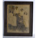 A FRAMED VICTORAIN PHOTOGRAPH, "Herr Goldstein & Family". 1 ft. 7ins x 1 ft. 2ins.