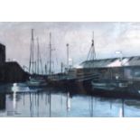 W.P. TAIT (1980), FRAMED WATERCOLOUR, signed & dated, "Kirkwall Harbour, Evening". 1 ft. x 1 ft.