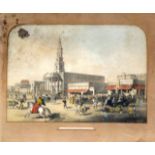 VICTORIAN PRINT, Framed, Arabian Market Scenes. 1 ft. x 1 ft. 4ins.