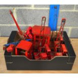 A GROUP OF SIX TRIANG TINPLATE CRANES of various sizes. (6)
