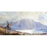 JOHN KID MAXTON (BRITISH), FRAMED WATERCOLOUR, signed, Mountainous Landscape. 6.75ins x 1 ft. 0.