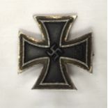 Germany, 1939, Iron Cross class 1. Silver with a pin back. Makers No. 20 on the cartouche on the