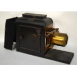 A LARGE VICTORIAN NEWTON & CO OF LONDON MAGIC LANTERN. 1Ft 9ins wide.