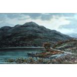 JOHN HAMILTON GLASS (1820-1885), FRAMED WATERCOLOUR, signed, "Evening, Loch Eck", 1 ft. x 1 ft.