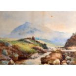 WILLIAM JOSEPH WADHAM (1863-1950) , Framed Watercolour, signed, River Landscape. 1 ft. 2ins x 1