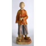 A RARE ROYAL WORCESTER FIGURE OF THE CHINAMAN C1895. 6.75ins high.