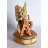 A RARE ROYAL WORCESTER FIGURE OF THE MODELLER C1901. 6Ins wide.