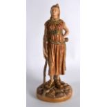 A ROYAL WORCESTER FIGURE OF A FEMALE BRIGAREE INDIAN C1903. 8.75ins high.