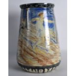 A LOVELY EARLY 20TH CENTURY EUROPEAN POTTERY VASE possibly Belgian or Dutch, painted with a