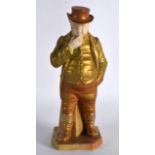 A ROYAL WORCESTER FIGURE OF THE ENGLISHMAN 'JOHN BULL' C1905 decorated in shot enamel. 6.75ins