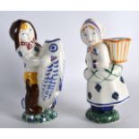 A PAIR OF ROYAL COPENHAGEN DANISH JUS CHILD WELFARE FIGURES. 5.75ins high.