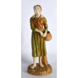 A ROYAL WORCESTER FIGURE OF THE FRENCH FISHERGIRL C1916. 8Ins high.