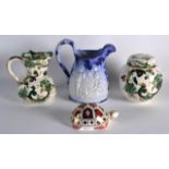 A ROYAL CROWN DEBRY IMARI TORTOISE PAPERWEIGHT together with a Mason jug, ginger jar & another