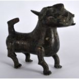 A Lovely 12th Century Persian Bronze Incense Burner, Khurasan, modelled in the form of a standing