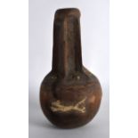 An Early Carved Gourd decorated with a bird. 6.75ins long.