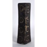 A Persian Carved Stone Element, Possibly Jasper, decorated with circular motifs. 5.75ins high.