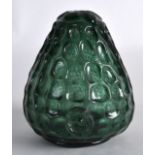 A Green glazed Islamic Inkwell or Perfume Sprinkler, 10th/12th Century. 3.25ins high.