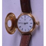 A HEAVY 18CT YELLOW GOLD ROTHERHAMS OF LONDON WRISTWATCH with blue enamel numerals. 3.25 cm