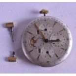 A GOOD VINTAGE UNIVERSAL GENEVE WATCH DIAL with date & moon phase aperture & three subsidary