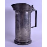 A GOOD 18TH CENTURY PEWTER DOUBLE LITRE TANKARD with various proof marks to rim and base. 27 cm