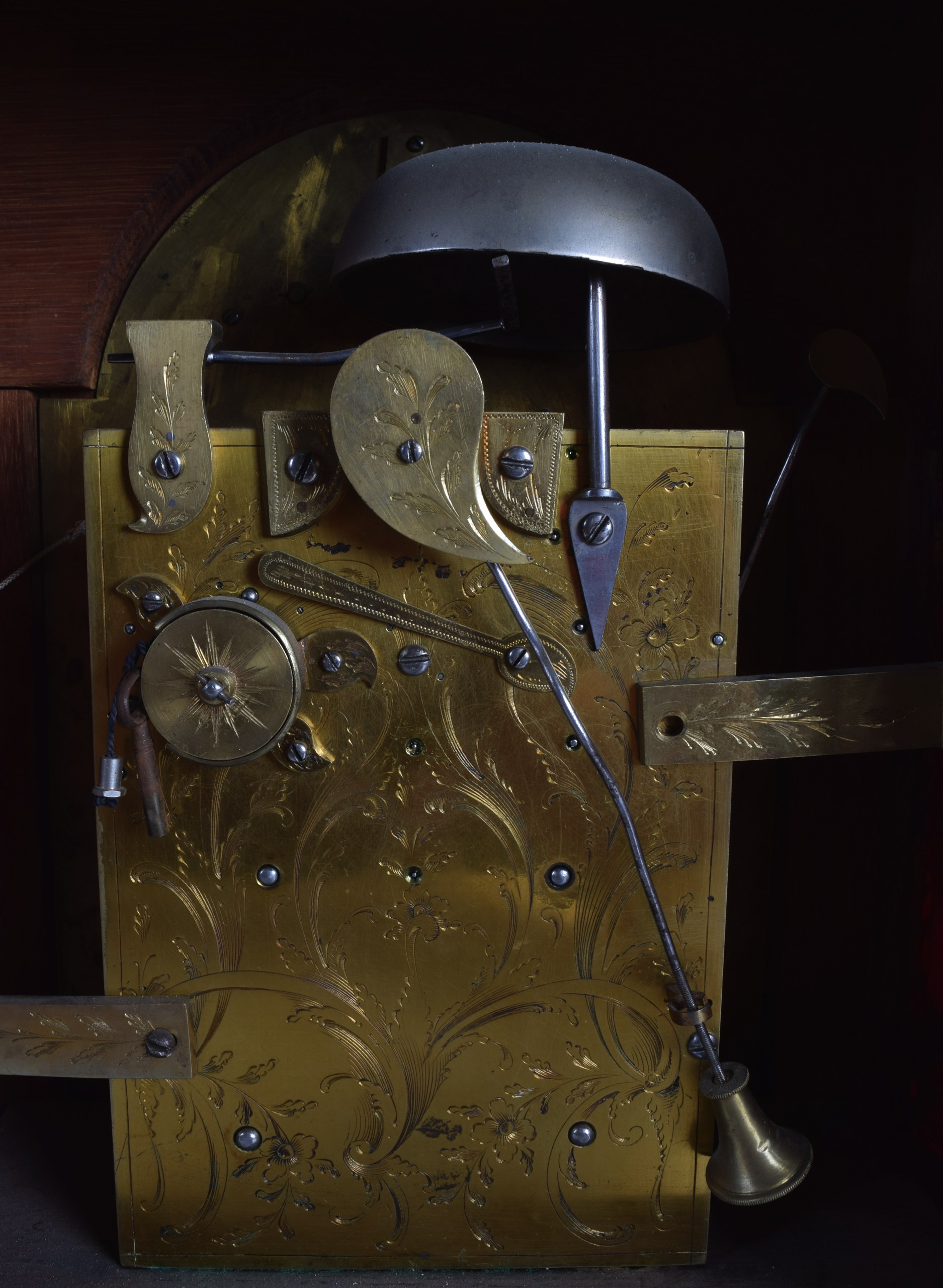 A FINE GEORGE III MAHOGANY PULL REPEATER BRACKET CLOCK by John Taylor of London, with silvered - Image 3 of 12