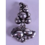 A GOOD GEORG JENSEN SILVER B TYPE LADIES BROOCH of fruiting form. 6.5 cm long.