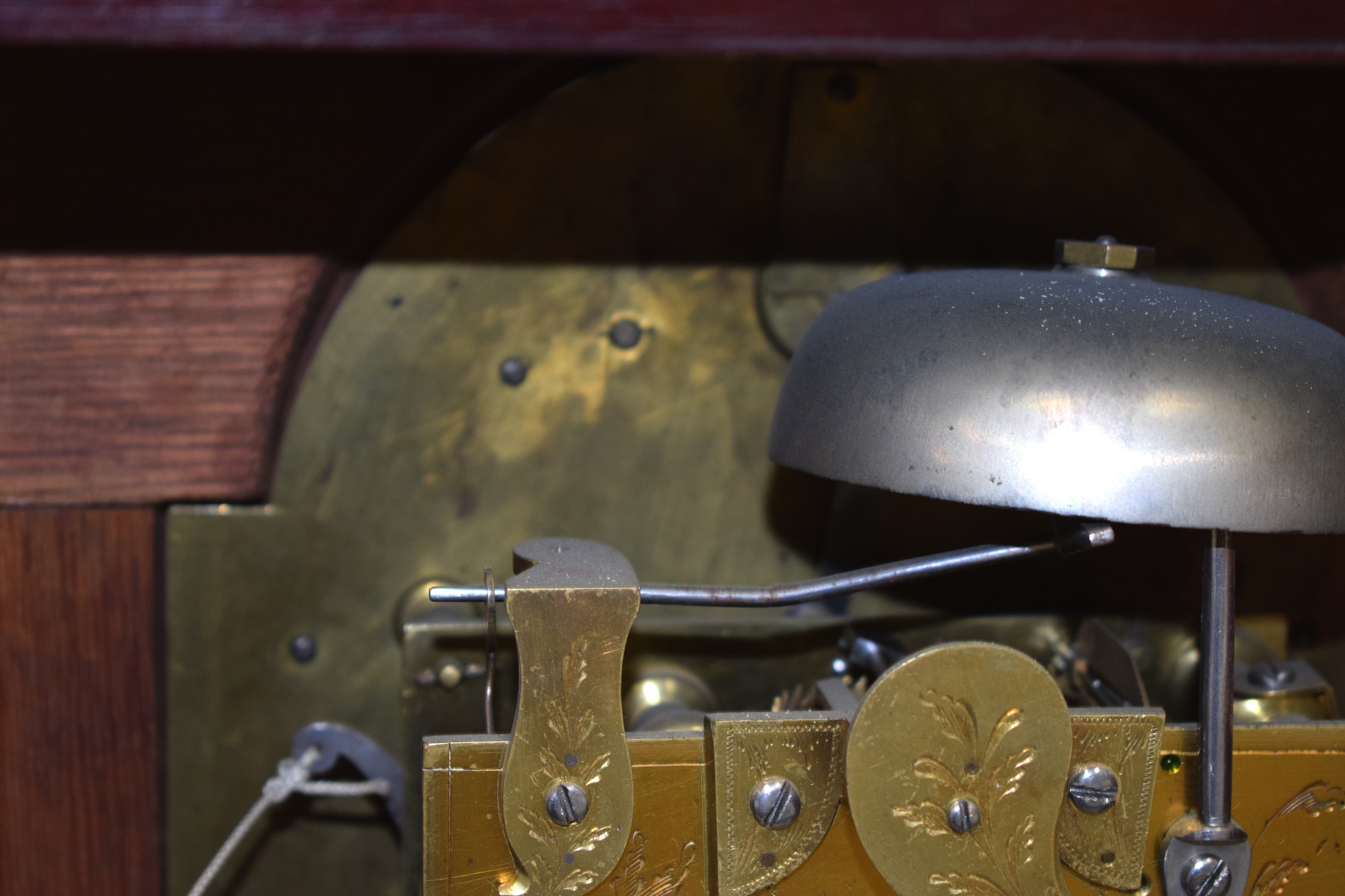 A FINE GEORGE III MAHOGANY PULL REPEATER BRACKET CLOCK by John Taylor of London, with silvered - Image 10 of 12