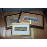 AN ANTIQUE FRAMED STEVENOGRAPH together with two other similars. (3)