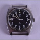 A CWC MILITARY WATCH FACE with black enamel dial. 3.25 cm wide.