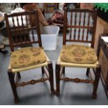 A PAIR OF OAK CHAIRS, of plain form.