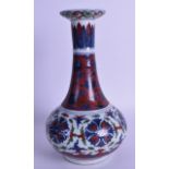 A CHINESE QING DYNASTY BALUSTER PORCELAIN VASE bearing Wanli marks to base, painted with stylised