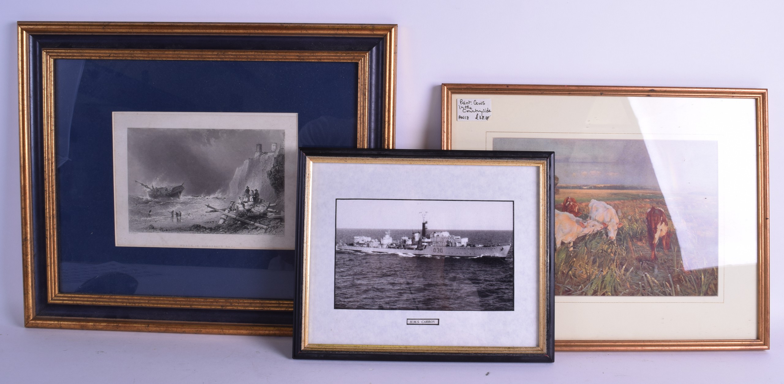 A GROUP OF SEVEN PICTURES, including a pair of coastal prints. - Image 3 of 3