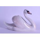 A ROYAL COPENHAGEN FIGURE OF A SWAN. 16 cm wide.